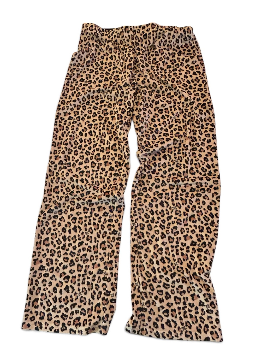 Juicy Couture Leopard Print Pajama Pants Pull On Sleepwear Mob Wife SZ M EUC